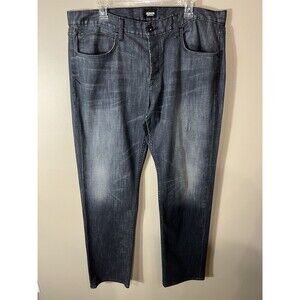 Hudson Byron Flap Dark Denim Jeans 5-Pocket Stretch Straight Size 40x34